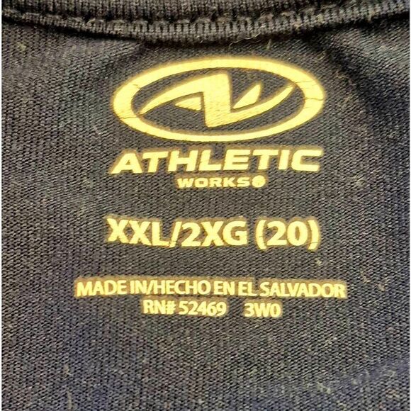 Athletic Works Women's Navy Poly/Spandex V-Neck Short Sleeve T-shirt - Picture 9 of 9